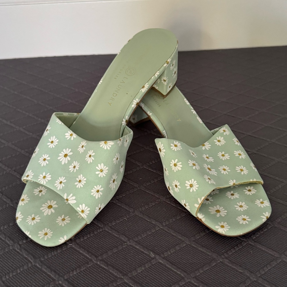 Chinese Laundry Floral Slide Sandals - Green, Women’s 8.5